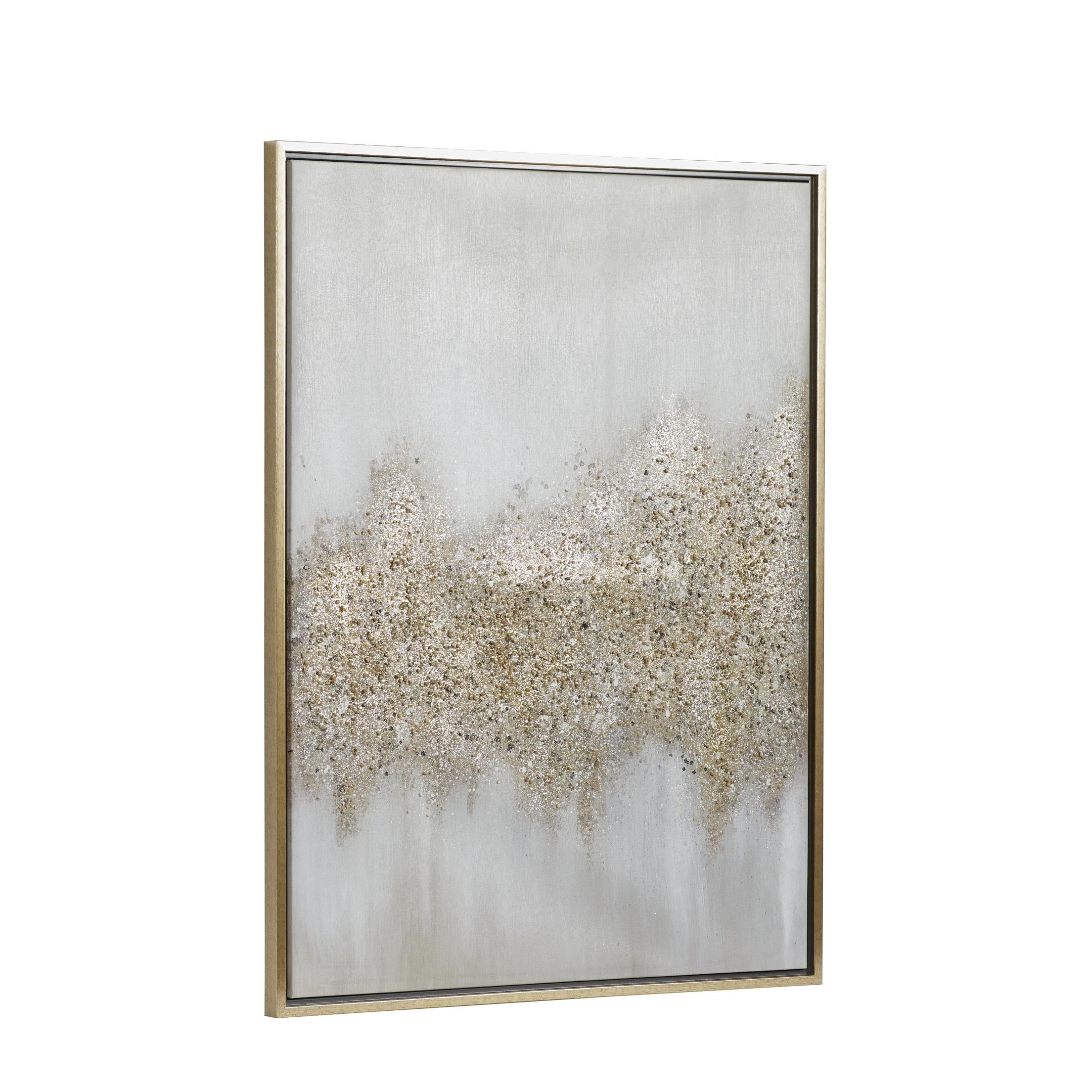 30" x 40" Glitter Flakes Geode Framed Wall Art with Gold Frame, by CosmoLiving by Cosmopolitan