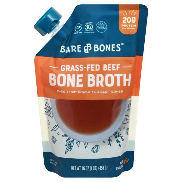 Bare Bones - 100% Grass-Fed Beef Bone Broth Classic Beef - 16 oz ...