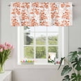 thumbnail image 3 of Valances for Windows Retro Orange Berry Tree Leaf Rod Pocket Short Curtain for Bathroom Living Room Bedroom Watercolor Fruit Plant Art 1 Panel 54x18in, 3 of 9