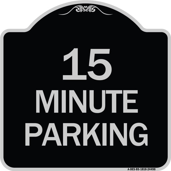 SignMission Designer Series Sign - 2 Hour Parking - Parking for Customers Only | Black & Silver 18" X 18" Heavy-Gauge Aluminum Architectural Sign | Made in the USA