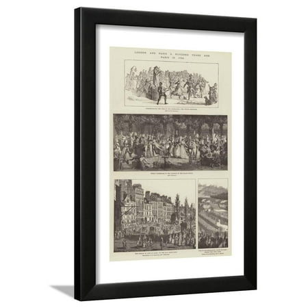 London and Paris a Hundred Years Ago, Paris in 1790 Framed Print Wall Art