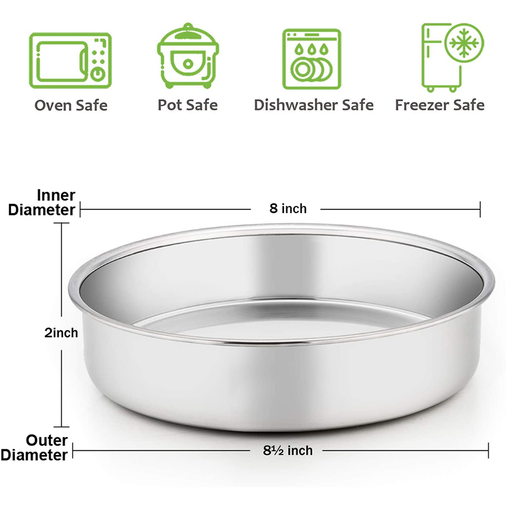 VeSteel 8-Inch Round Cake Pan Set of 3 photo 2