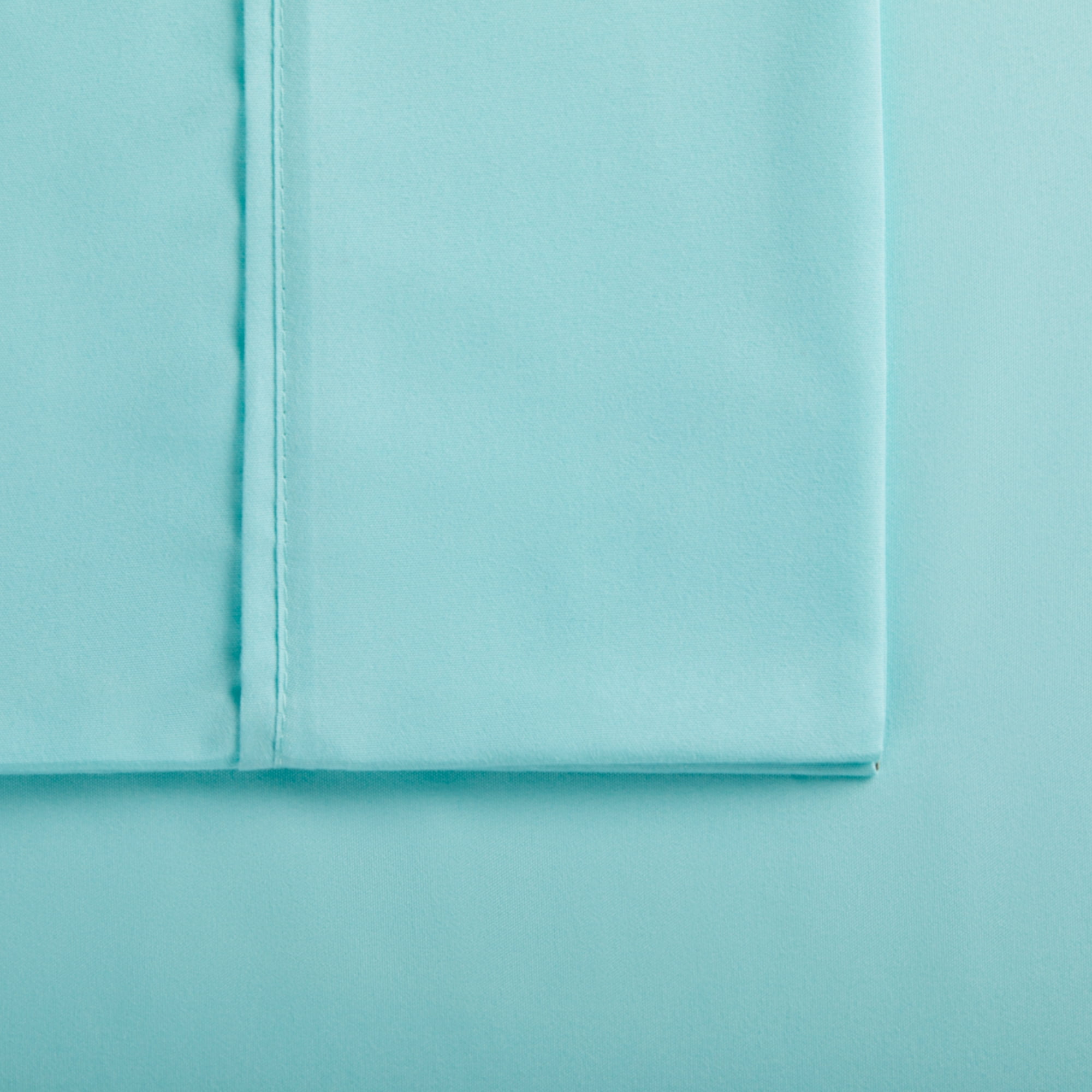 Serta Simply Clean 3-Piece Antimicrobial Solid Bed Sheet Set, Twin, Turquoise Blue