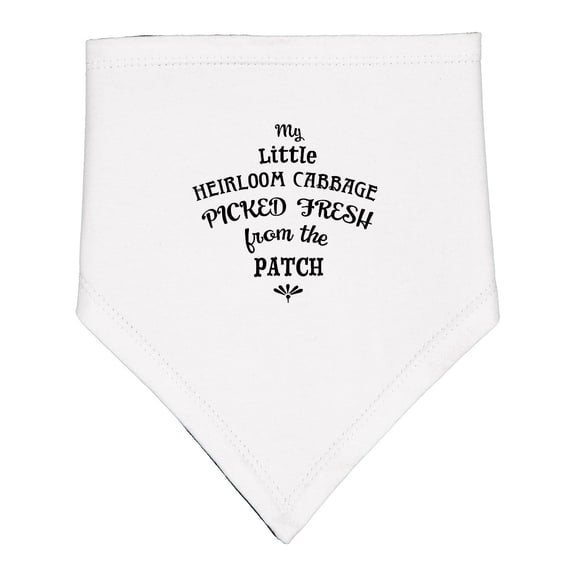 Inktastic My Little Heirloom Cabbage Picked Fresh from the Patch Baby Bandana Bib