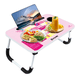thumbnail image 2 of Mesa Plegable Bloosom  Portafolio De Madera Soporte Laptop Portátil Rosa, 2 of 4