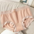 thumbnail image 3 of Elainilye Fashion Seamless Underwear for Women Color Underwear Sweet Breathable Mid-Waist Sexy Lace Seamless Briefs Panties,Pink, 3 of 4