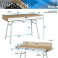 thumbnail image 4 of Techni Mobili Modern Computer Desk with Storage, Pine/White RTA-1462-PN, 4 of 10