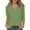 Army Green, variant on Fiaer,3/4 Sleeves Loose Fit T Shirts for Women,Womens V Neck Plus Size Tshirts,Ladies Solid Color Casual Basic Tops Beige XL