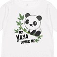 thumbnail image 4 of Inktastic My Yaya Loves Me- cute panda Boys or Girls Long Sleeve Toddler T-Shirt, 4 of 5