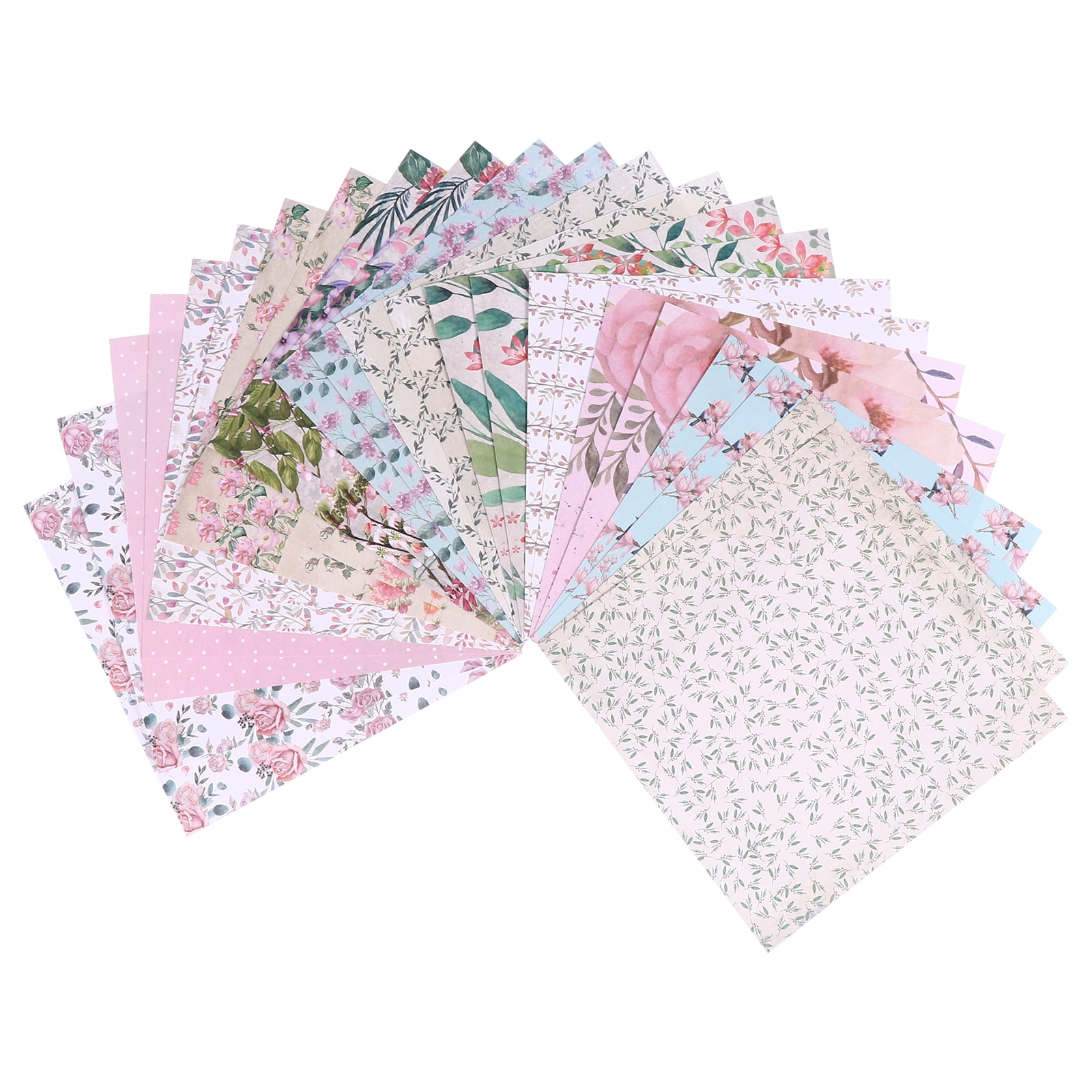 12X12 Scrapbook Paper lot 14 Sheets Pink and Gray Prints Card