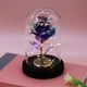 thumbnail image 5 of Adornos de San Valentín, regalos de San Valentín, rosa de papel de aluminio recubierta de vidrio, flor eterna, regalo creativo para vacaciones, luz nocturna LED luminosa, rosa decorativa., 5 of 7