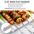 thumbnail image 3 of Brochetas Kabob LANNEY de acero inoxidable de 17 pulgadas, paquete de 12, +2 unidades, 3 of 6