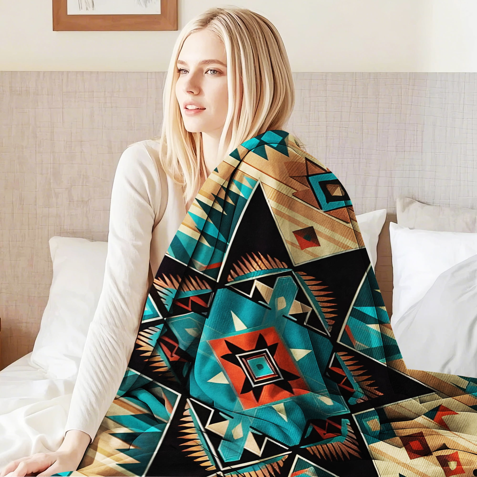 Flannel Fleece Throw Blanket Bed Blanket, Lightweight Cozy Plush Blanket for Sofa Couch,50"X60"