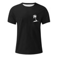 thumbnail image 3 of Chemises pour Hommes, Hommes Imprimé Col Rond Décontracté Mode Manches Courtes Blouses Col Rond Chemises, 3 of 4