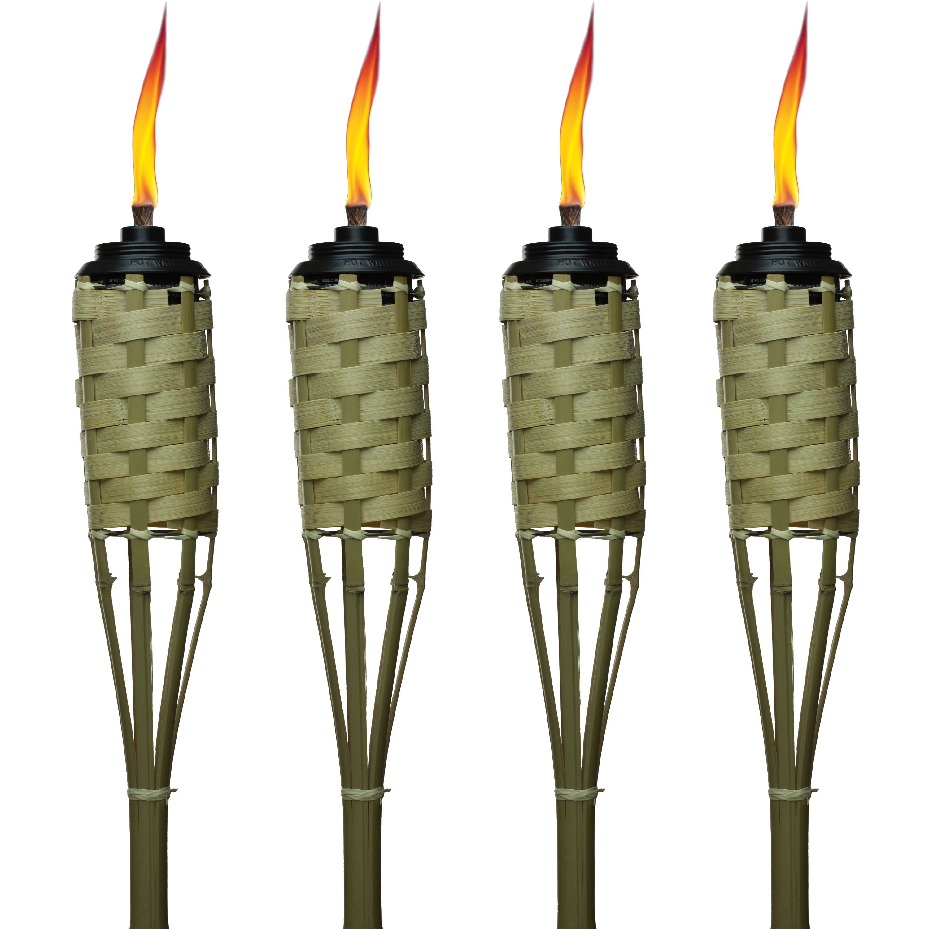 set of patriotic table top tiki torches ea.14"H Bamboo 