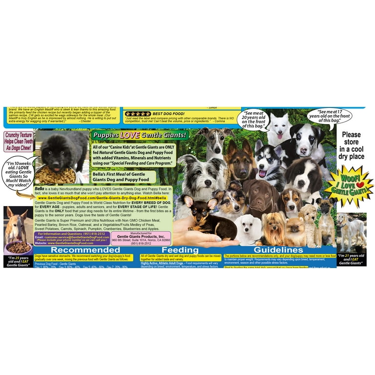 Gentle Giants World Class Canine Nutrition Dog and Puppy Food