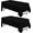 Black, variant on Rectangle Table Cloth 2 Pack(90x132 Inches, Black), Tablecloth Machine Washable, Polyester Table Cover for Dining, Buffet Parties, Picnics, Events, Weddings and Restaurants