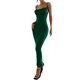 thumbnail image 3 of VISgogo Vestido largo para mujer, tirantes finos con cordones en la espalda, ajustado, ajustado, para fiesta, cóctel VISgogo  moda, 3 of 9
