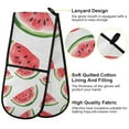 thumbnail image 2 of Yayeee Double Oven Mitt Kitchen Heat Resistant Baking 35" x7" Quilted Glove, White Watermelon, 2 of 6