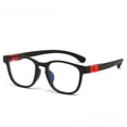 thumbnail image 5 of Montura de gafas de silicona desmontable para niños y niñas, con espejo plano antiluz azul, protección de marco suave para estudiantes, 5 of 5