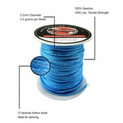 SPEARFISHING WORLD Speargun Reel or Shooting Line 2.0 mm Blue - 100% Spectra - 1000 Lbs Tensile Strength