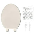 thumbnail image 4 of Soft Close Commercial Toilet Seat - Quick Release, Durable Polypropylene, Stable Shift-Free Design, Easy Install & Clean, Fits 19" Elongated Toilets, Almond, 4 of 7