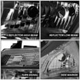 thumbnail image 6 of DNA Motoring For 14-22 Ram Promaster 1500 2500 3500 Black Clear Corner Headlight Lamps Pair, 6 of 8