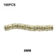 thumbnail image 3 of Yuarrent Rondelles de diamantes de imitación de 100 piezas con agujeros grandes, abalorios espaciadores, joyería de cristal, cuentas sueltas Artesanía Oro 8MM100 Piezas Yuarrent HA062301-10, 3 of 6