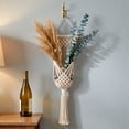 thumbnail image 3 of Macrame Plant Hanger Bohemian Boho Decor Handwoven Indoor Outdoor White 19.7 Inch with 7.87 Inch Pot Holder, 3 of 6