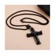 thumbnail image 3 of Cross Necklace Stainless Steel with Gold Pendant Necklace for Men Rope Chain, 3 of 5