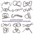 thumbnail image 4 of Ensemble de 15 Boucles de Casse-Tête en Métal Jeu de Casse-Tête pour Enfants et Adultes, 4 of 6