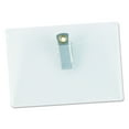 thumbnail image 3 of Universal UNV56003 2-1/4 in. x 3-1/2 in. Badge Holders with Garment-Safe Clips and White Inserts - Clear (50/Kit), 3 of 4