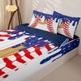 thumbnail image 3 of Homewish Kids Baseball Ball Gamer Zipper Twin Comforter Sets with Fitted Sheet and 2 Pillowcases,Watercolor Monogrammed J Zipper Bedding Set For Boys,Navy Blue Reversible,4 Pieces, 3 of 7