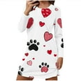 thumbnail image 2 of Sakmal Long Sleeve Moomoo Nightgownss for Women Love Valentines Lightweight Night dress Knee Length Heart Print Nightgowns for Women L, 2 of 5