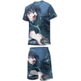 thumbnail image 3 of Demon Slayer Muichiro Tokito Boys Girls Short Sleeve Mesh T-Shirt And Shorts Outfit Set Summer Clothes Set for Kids, 3 of 8