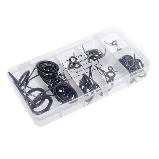 Plástico 75unid Anillos de Cerámica Tubos Guías de Sedal Resistente Seguridad de Línea Pesca Atención Gran Pescado shamjiam Guías de barra de pesca