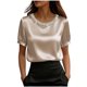 thumbnail image 1 of Eres Más Que una Camisa de Puntuación de Prueba Casual de Color Sólido Cuello Redondo de Manga Corta Moda Superior de Poliéster, 1 of 8