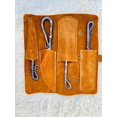 thumbnail image 2 of Juego de cubiertos negros medievales forjados a mano con bolsa de cuero, 4 piezas, 2 of 8
