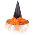 thumbnail image 2 of ITFABS Halloween Witch Hat with Mesh Stitching, Sequin Props Decoration, 2 of 7