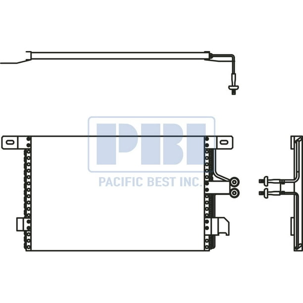 Go-Parts OE Replacement for 1995 - 1997 Lincoln Town Car A/C Condenser F7VZ 19712 AB FO3030107 Replacement For Lincoln Town Car