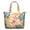 Palm, variant on Large Capacity Weekender Bag with Tropical Pineapple Hawaiian Fruit Prints Lightweight Travel Tote Bag Featuring Exotic Yellow Golden Patterns