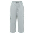 thumbnail image 6 of SIYUDAN Women'S Pants Women Casual Pants GreyAdult Baggy Pants Comfy Fit Pants For Women Wide Leg Pants For Women With Pockets Womens Summer Pants, 6 of 8