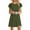 1# Army Green Womens Summer Dress, variant on T Shirt Dress for Women Round Neck Tunic Dress Casual Loose Summer Short Sleeve Flowy Swing Shift Dress Boho Floral