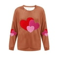 thumbnail image 3 of Goodtrade8 Womens Sweatshirt Valentine Tops Gifts Heart Long Sleeve Valentines for Women Clothes Cute Graphic Crew Neck Pullover Womens Spring Tops, 3 of 4