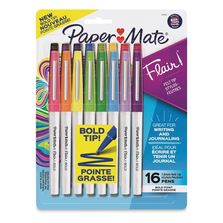 Paper Mate Flair Bold Felt Tip Pens, Assorted, 16 Count photo 1