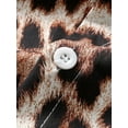thumbnail image 6 of Men's 2 Piece Outfits Leopard Print Outfit Button Up Short Sleeve Shirt and Drawstring Shorts Set, 6 of 6