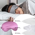 thumbnail image 4 of Uxcell Silk Sleep Mask Soft Satin Eye Protective Mask Blackout Eye Cover with Elastic Straps 2 Pack Purple, 4 of 4