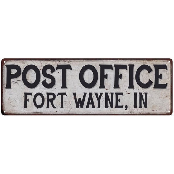 Fort Wayne, In Post Office Sign Vintage 6x18 206180011068
