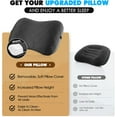 thumbnail image 2 of Camping Pillow with Removable Cover Ultralight Inflatable Pillow for Neck Lumber Support Upgrade Backing Pillow Washable Travel Air Pillows for Camping Hiking Backing (Bla, 2 of 8