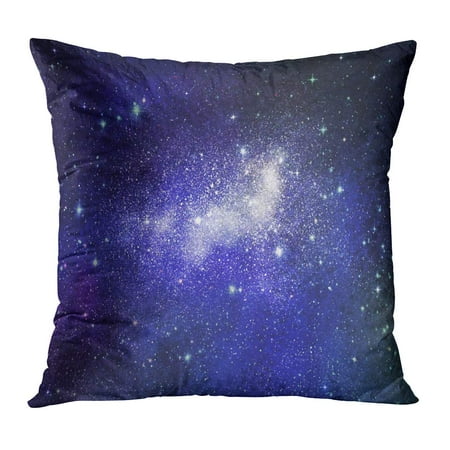 Big Black Pillows ECCOT Blue Abstract Universe Filled Stars Nebula and Galaxy Watercolor Green Astrology Astronomy Bang Big Black Pillowcase Pillow Cover Cushion Case 16x16 inch ()